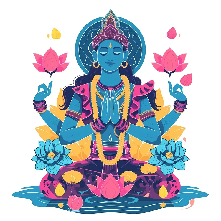 Hindu Goddess in Meditation