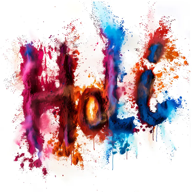 Holi Festival with Colorful Paint