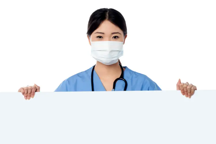Nurse Holding Blank Sign