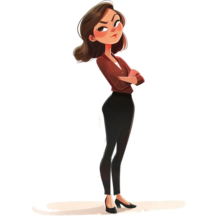 Confident Woman in Stylish Outfit