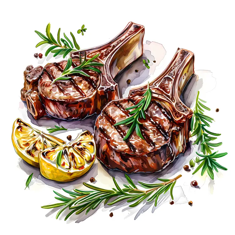Grilled Lamb Chops with Rosemary and Lemon
