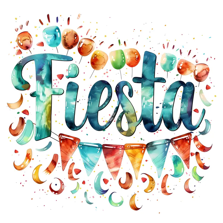 Colorful Fiesta Celebration Text