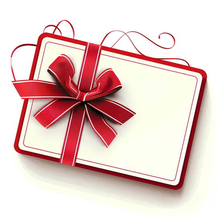 Red Ribbon Gift Card for Special Occasions