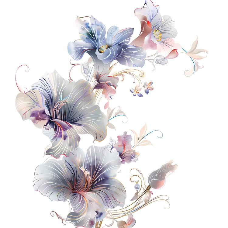 Abstract Decorative Flowers