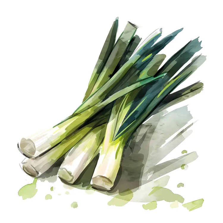 Fresh Green Leeks