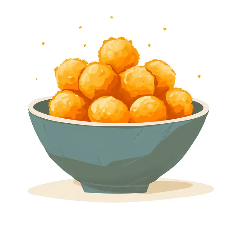 Orange Balls in Bowl Illustration