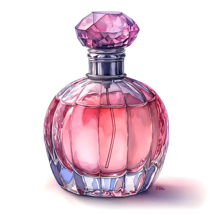 Charming Pink Perfume Bottle