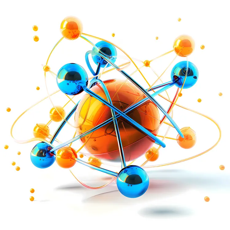 Colorful Atom Model Illustration