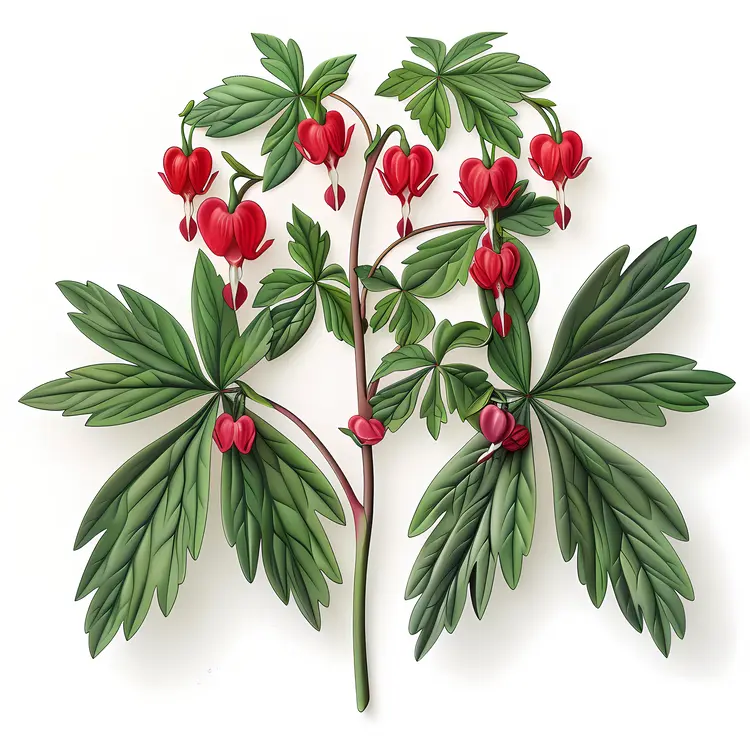 Delicate Bleeding Heart Flowers