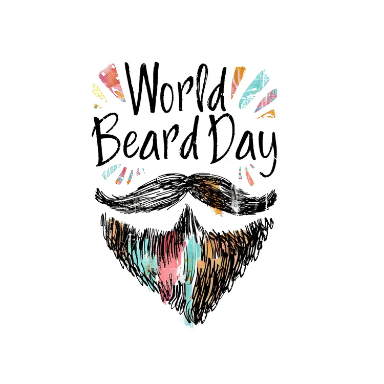 World Beard Day Celebration Illustration