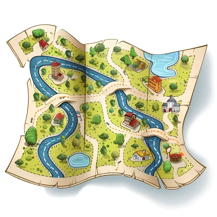 Cartoon Map Illustration