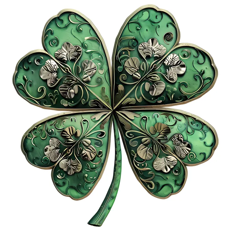 Intricate Clover Design Art