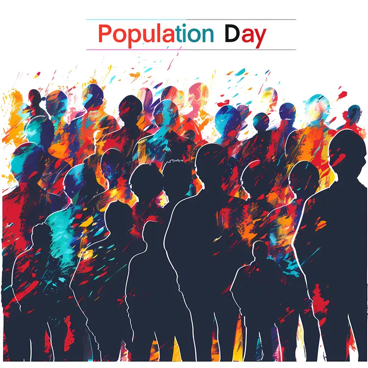 Colorful Crowd for Population Day