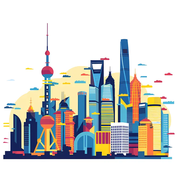 Vibrant Shanghai Skyline