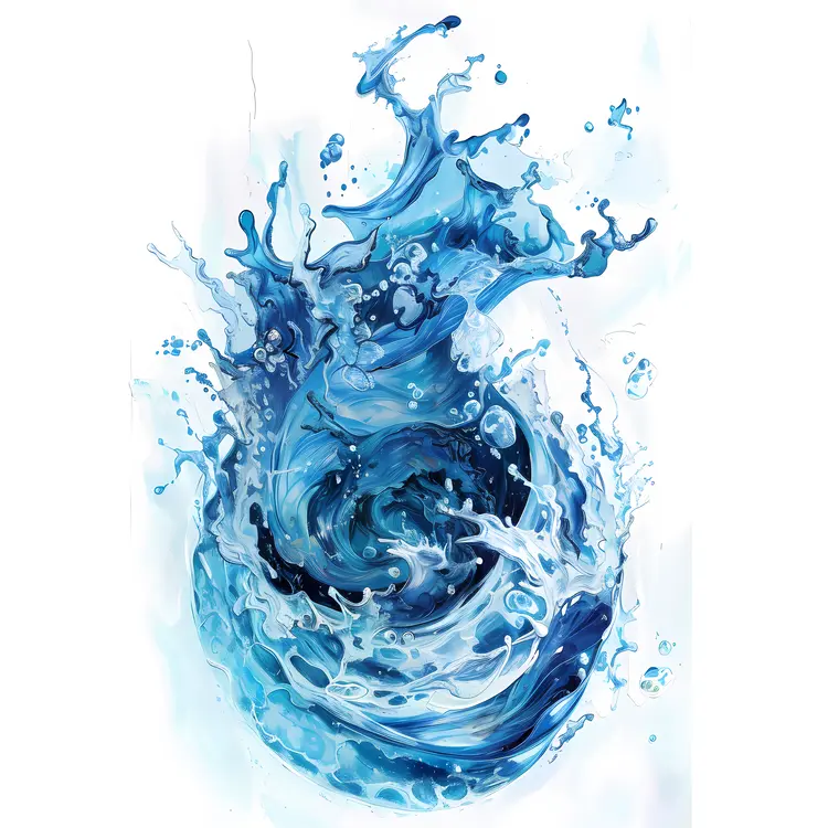 Dynamic Water Splash Illustration