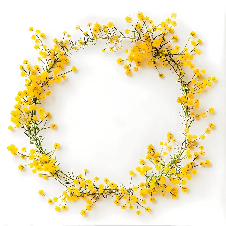 Simple Yellow Floral Wreath