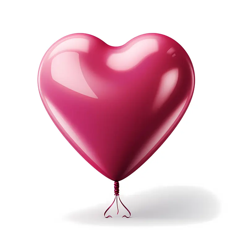 Shiny Pink Heart Balloon for Valentine's Day