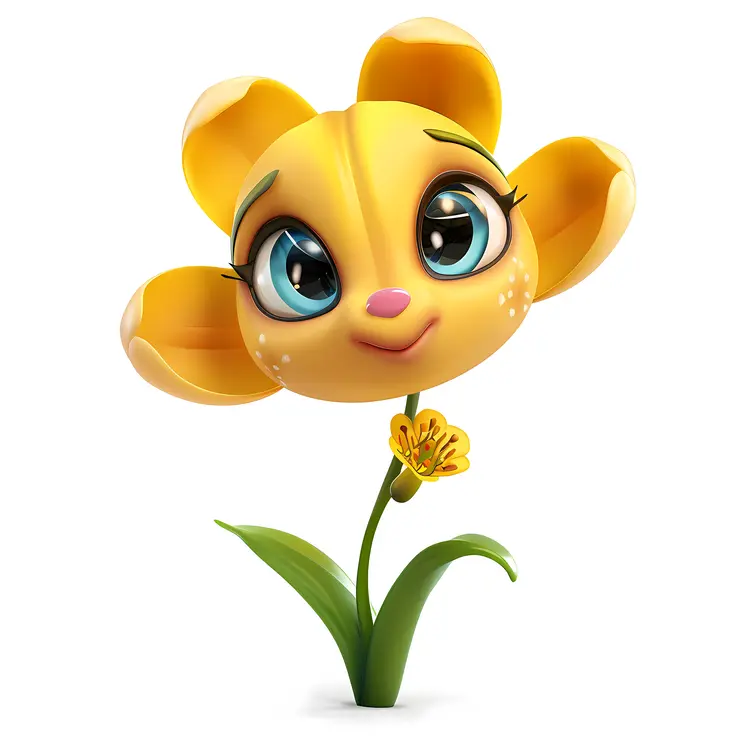 Yellow Flower Character