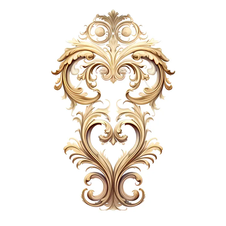Symmetrical Gold Ornate Design