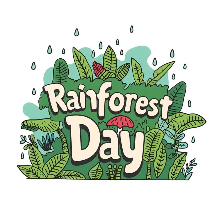 Rainforest Day Illustrated Poster