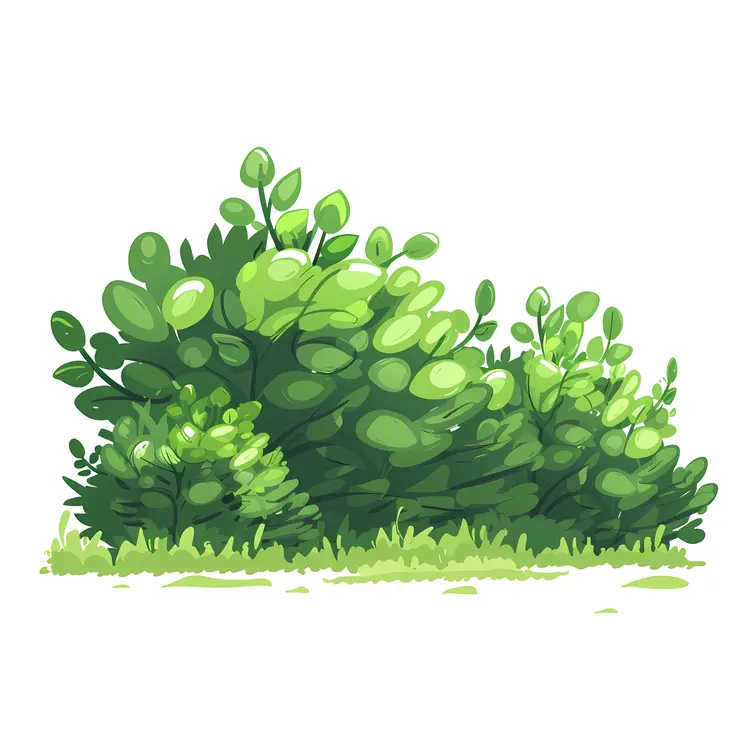 Green Bushes in Garden