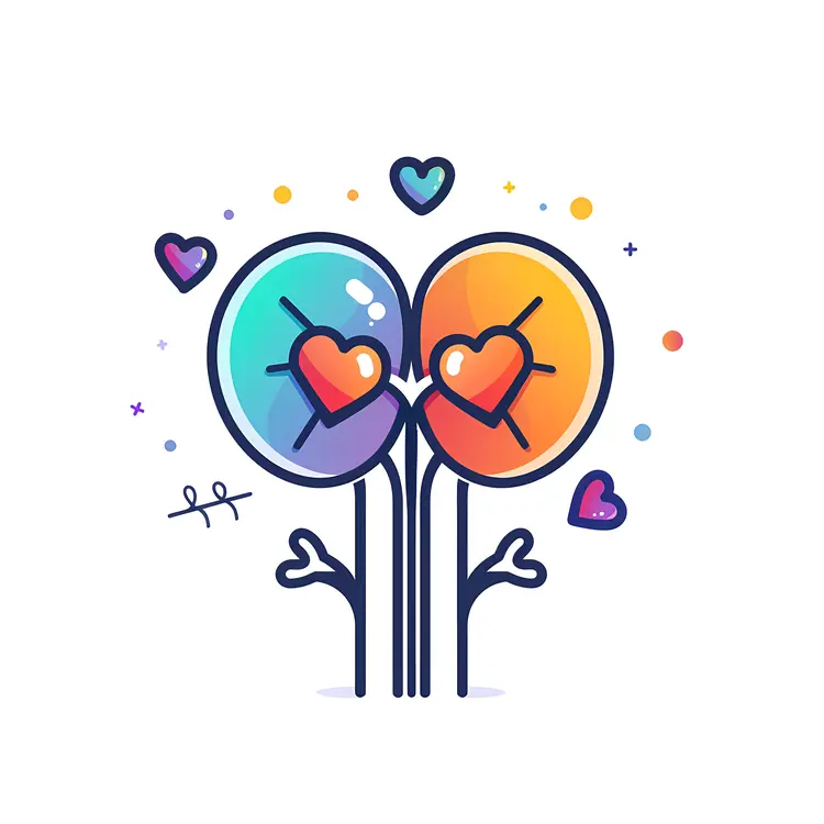 Heart-Shaped Kidney Illustration