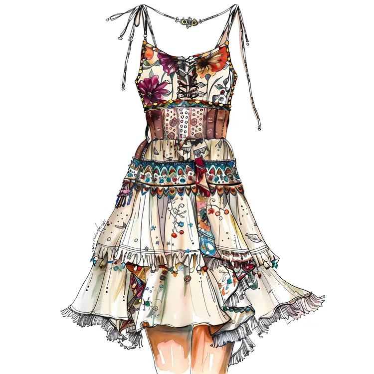 Bohemian Floral Dress