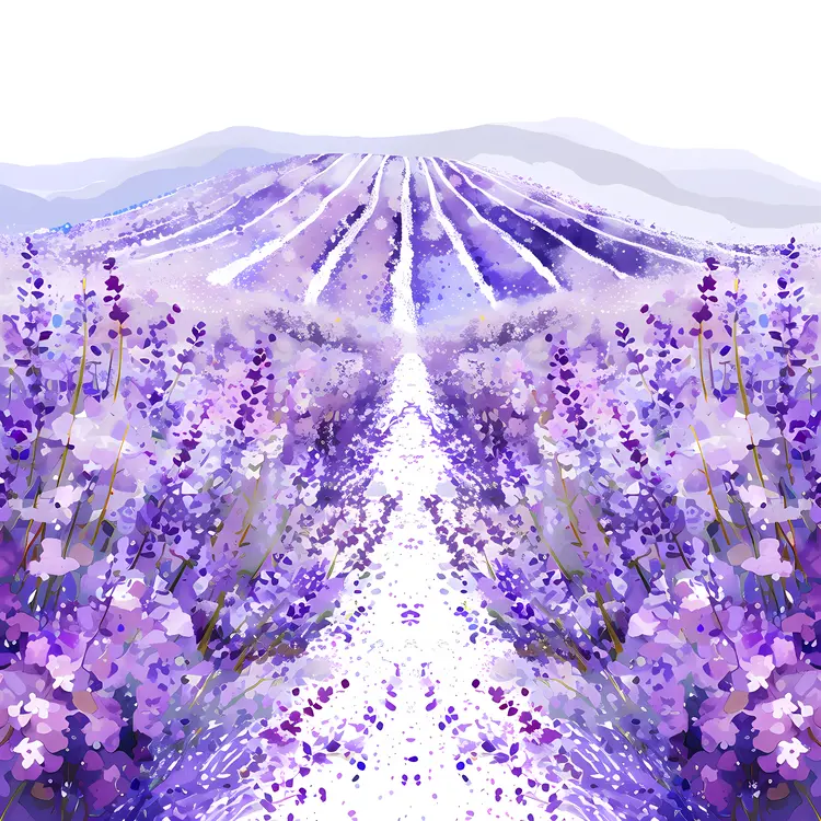 Scenic Lavender Field