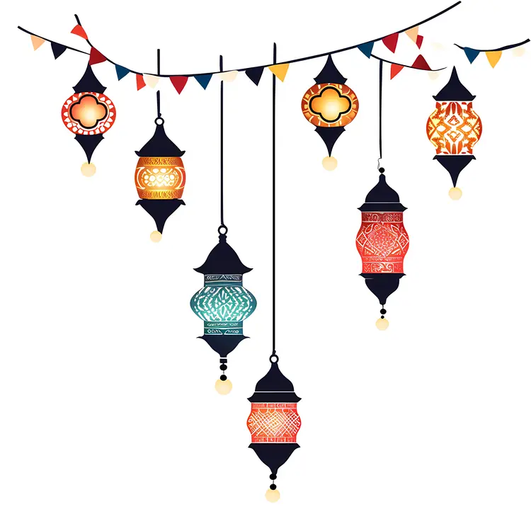Colorful Hanging Lanterns