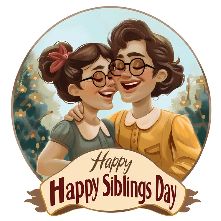 Happy Siblings Day illustration