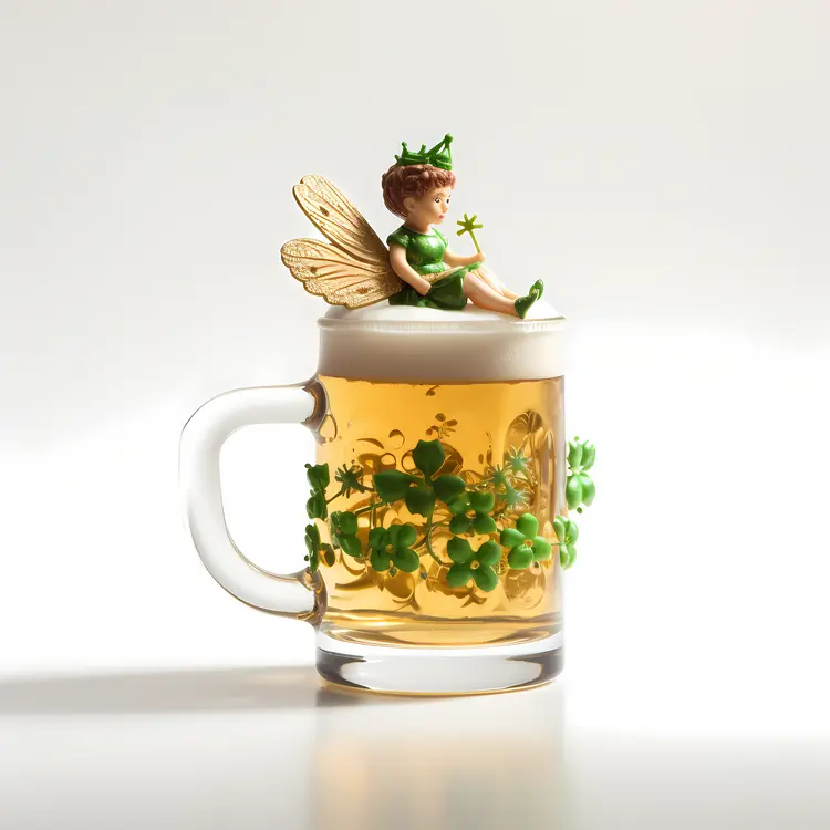 Fairy Sitting on Beer Mug