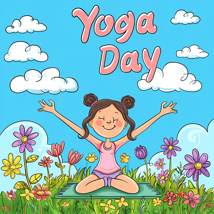 Colorful Yoga Day Celebration