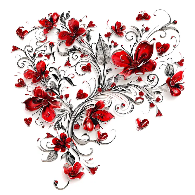 Heart Shaped Floral Design