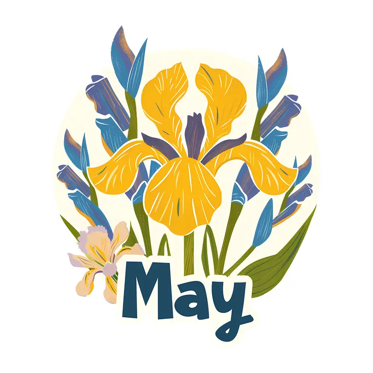 May with Yellow Iris