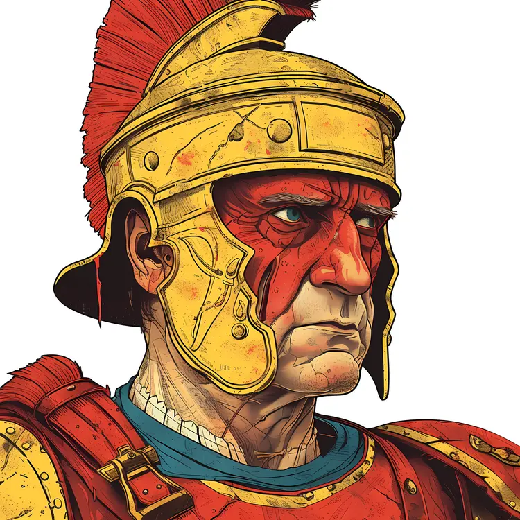 Roman Soldier in Armor Illustration