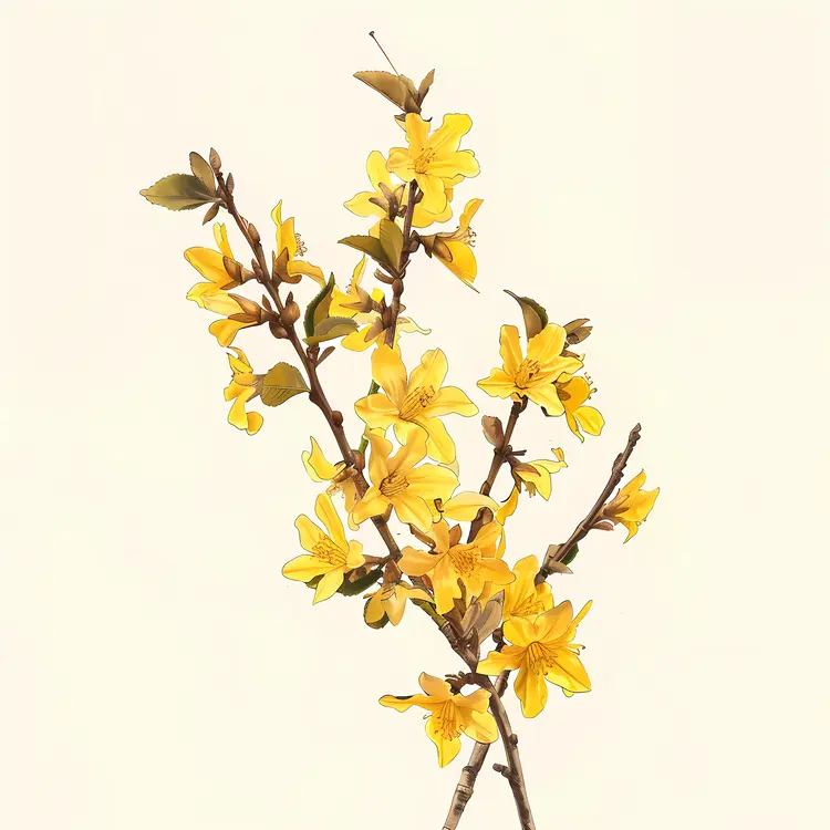 Yellow Flowers on a Branch