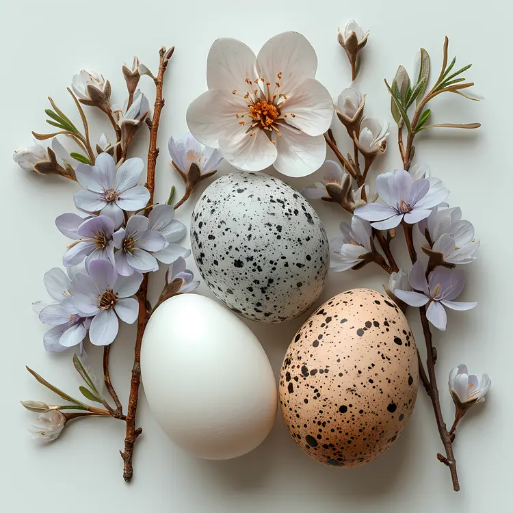 Speckled Eggs and Delicate Flowers
