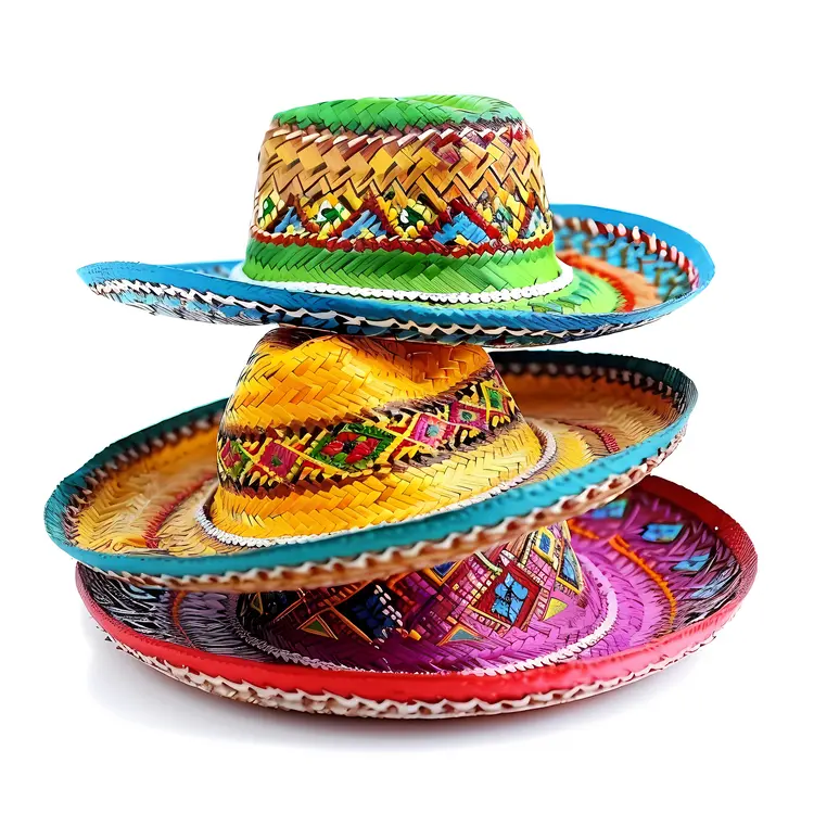 Stack of Colorful Sombreros