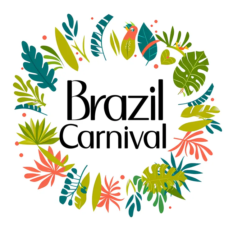 Brazil Carnival with Tropical Wreath