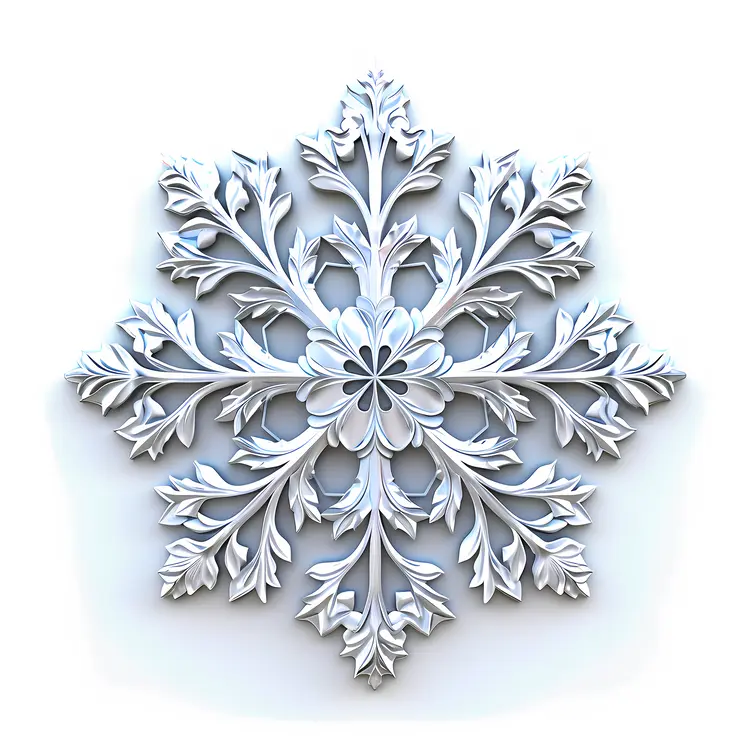 Floral Snowflake Decoration for Christmas