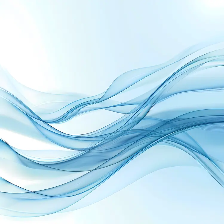 Blue Abstract Waves in Fluid Design