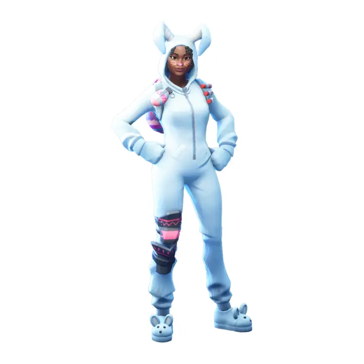 White and Blue Character for Fortnite