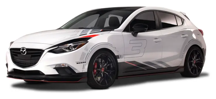 White Sports Car with Racing Stripes