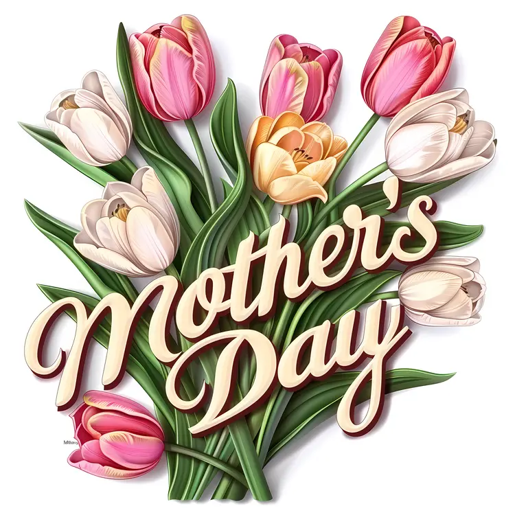 Mother's Day with Tulip Flowers