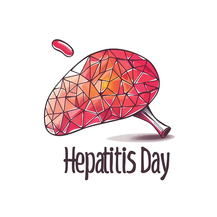 Geometric Liver Illustration for Hepatitis Day