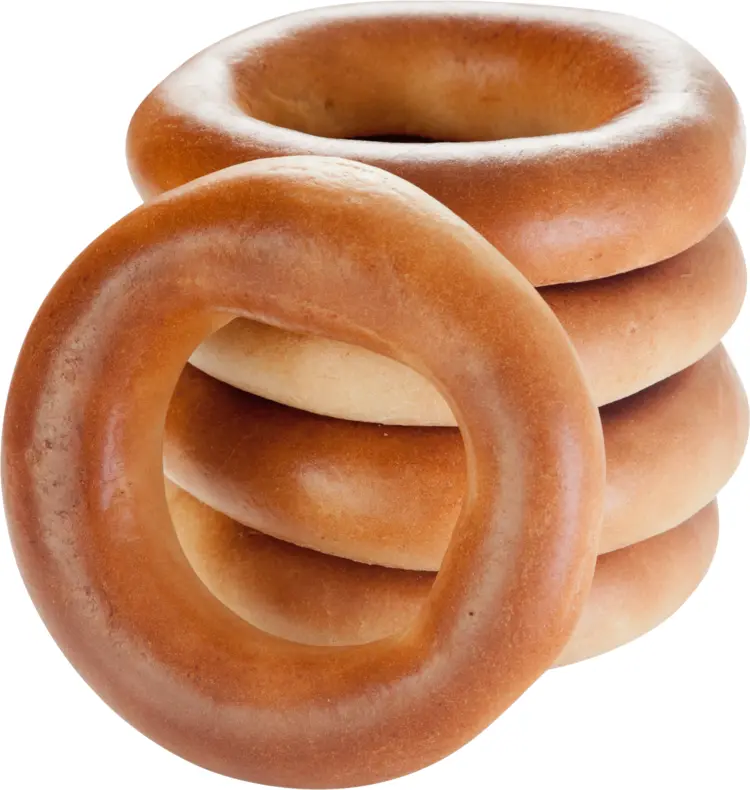 Stack of Plain Bagels