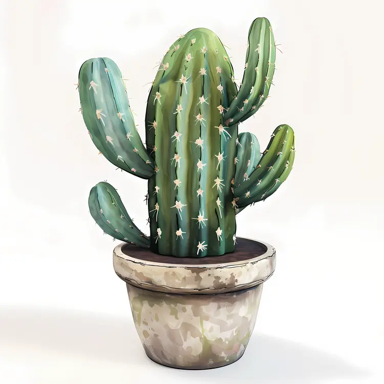 Green Potted Cactus