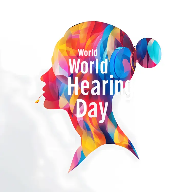 Colorful Silhouette for World Hearing Day