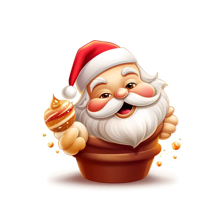 Jolly Santa Claus with Ornament