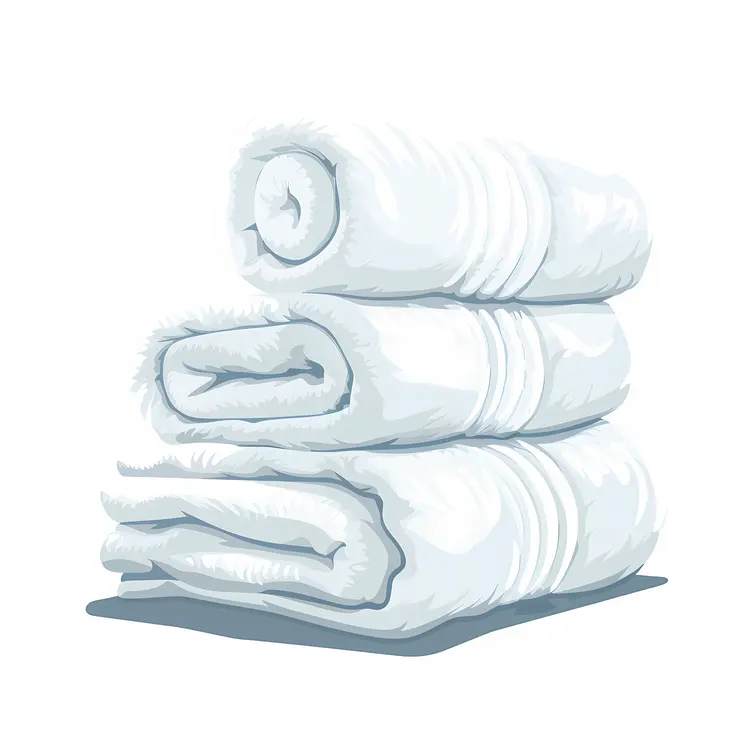 Stacked White Towels